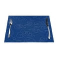 thumbnail image 1 of LNWH Blue Seamless Cloud Pattern Placemats, 1 PCS Heat Resistant Washable PVC Table Mats, 18"x12", 1 of 6