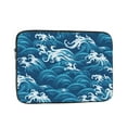thumbnail image 1 of LNWH Blue Waves Sea Pattern Laptop Sleeve, Notebook Computer Pocket Tablet Briefcase Carrying Bag, 13 inch Laptop Case, 1 of 8