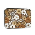 thumbnail image 1 of LNWH Brown Vintage Floral Texture Pattern Laptop Sleeve, Notebook Computer Pocket Tablet Briefcase Carrying Bag, 15 inch Laptop Case, 1 of 8