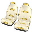 thumbnail image 1 of LNWH Car Seat Covers, Taxi Print Pattern Car Interior Seat Covers - Universal Fit Most Cars, SUV, Trucks, 2pcs Car Seat Protectors, 1 of 8