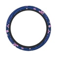 thumbnail image 1 of LNWH Car Steering Wheel Cover，Thickened Wear-Resistant Car Steering Wheel Cover Universal Fits Most Cars-Blue Flower Pattern, 1 of 8