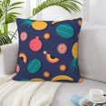 thumbnail image 1 of LNWH Cartoon Banana Fruit Flowers Throw Pillow Covers, Square Soft Linen Decorative Pillow Cases, 16"x16", 1 of 8