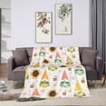 thumbnail image 1 of LNWH Cartoon Sunflower Cute Elf Pattern Throw Blanket, Fluffy Soft Cozy Bed Flange Plush Blankets, 40"x30", 1 of 8