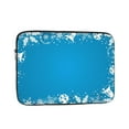 thumbnail image 1 of LNWH Christmas Floral Blue Elegant Snowflakes Pattern Laptop Sleeve, Notebook Computer Pocket Tablet Briefcase Carrying Bag, 13 inch Laptop Case, 1 of 8