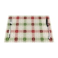 thumbnail image 1 of LNWH Christmas Plaid Noel Pattern Placemats, 4 PCS Heat Resistant Washable PVC Table Mats, 18"x12", 1 of 6