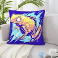 thumbnail image 1 of LNWH Colorful Abstract Frog Throw Pillow Covers, Square Soft Linen Decorative Pillow Cases, 18"x18", 1 of 8