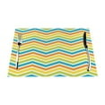 thumbnail image 1 of LNWH Colorful Stripes Lines Pattern Placemats, 6 PCS Heat Resistant Washable PVC Table Mats, 18"x12", 1 of 6