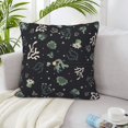 thumbnail image 1 of LNWH Dark Coral Watercolor Throw Pillow Covers, Square Soft Linen Decorative Pillow Cases, 20"x20", 1 of 8