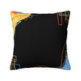 thumbnail image 1 of LNWH Decorative Pillow Covers, Colorful Geometric Art Square Sofa Decorative Knit Pillow Case, 24"x24", 1 of 8