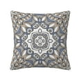 thumbnail image 1 of LNWH Decorative Pillow Covers, Geometric Mandala Flower Square Sofa Decorative Knit Pillow Case, 24"x24", 1 of 8