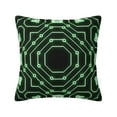 thumbnail image 1 of LNWH Decorative Pillow Covers, Green Chip Circuit Square Sofa Decorative Knit Pillow Case, 20"x20", 1 of 8