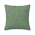 thumbnail image 1 of LNWH Decorative Pillow Covers, Green Paisley Water Drops Bubbles Square Sofa Decorative Knit Pillow Case, 16"x16", 1 of 8