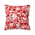 thumbnail image 1 of LNWH Decorative Pillow Covers, Pink Seamless Hearts Square Sofa Decorative Knit Pillow Case, 18"x18", 1 of 8