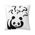thumbnail image 1 of LNWH Decorative Pillow Covers, Question Mark Panda Pattern Square Sofa Decorative Knit Pillow Case, 22"x22", 1 of 8