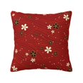 thumbnail image 1 of LNWH Decorative Pillow Covers, Red Japanese Flower Square Sofa Decorative Knit Pillow Case, 22"x22", 1 of 8