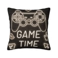 thumbnail image 1 of LNWH Decorative Pillow Covers, Retro Gamepad Game Time Square Sofa Decorative Knit Pillow Case, 18"x18", 1 of 8