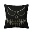 thumbnail image 1 of LNWH Decorative Pillow Covers, Scary Evil Jack-o-lantern Square Sofa Decorative Knit Pillow Case, 24"x24", 1 of 8