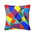 thumbnail image 1 of LNWH Decorative Pillow Covers, Stained Mosaic Glass Square Sofa Decorative Knit Pillow Case, 16"x16", 1 of 8
