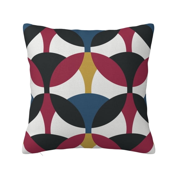 LNWH Decorative Pillow Covers, Vintage Circle Texture Square Sofa Decorative Knit Pillow Case, 20"x20"