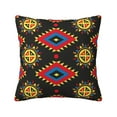 thumbnail image 1 of LNWH Decorative Pillow Covers, Vintage Red Indian Style Square Sofa Decorative Knit Pillow Case, 16"x16", 1 of 8