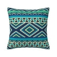 thumbnail image 1 of LNWH Decorative Pillow Covers, Vintage Southwestern Style Blue Square Sofa Decorative Knit Pillow Case, 16"x16", 1 of 8