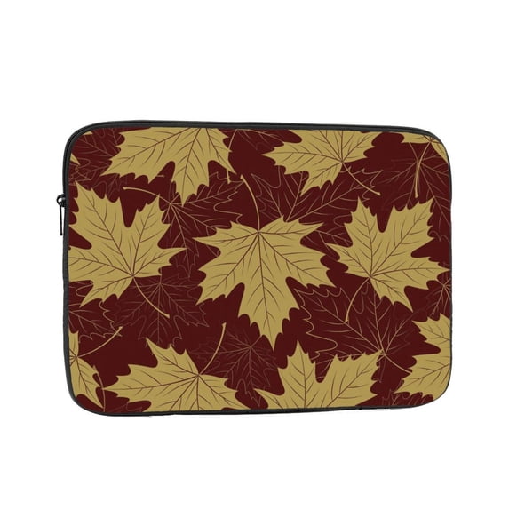 LNWH Fall Leaf Autumn Foliage Golden Pattern Laptop Sleeve, Notebook Computer Pocket Tablet Briefcase Carrying Bag, 15 inch Laptop Case