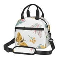thumbnail image 1 of LNWH Fluttering Butterfly Pattern Lunch Bag, Reusable High Capacity Lunch Box, 1 of 8
