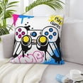 thumbnail image 1 of LNWH Game Controller Painted Throw Pillow Covers, Square Soft Linen Decorative Pillow Cases, 18"x18", 1 of 8