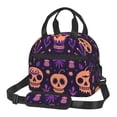 thumbnail image 1 of LNWH Ghosts Goblins Quirky Halloween Pattern Lunch Bag, Reusable High Capacity Lunch Box, 1 of 8
