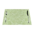 thumbnail image 1 of LNWH Green Abstract Flower Pattern Placemats, 6 PCS Heat Resistant Washable PVC Table Mats, 18"x12", 1 of 6