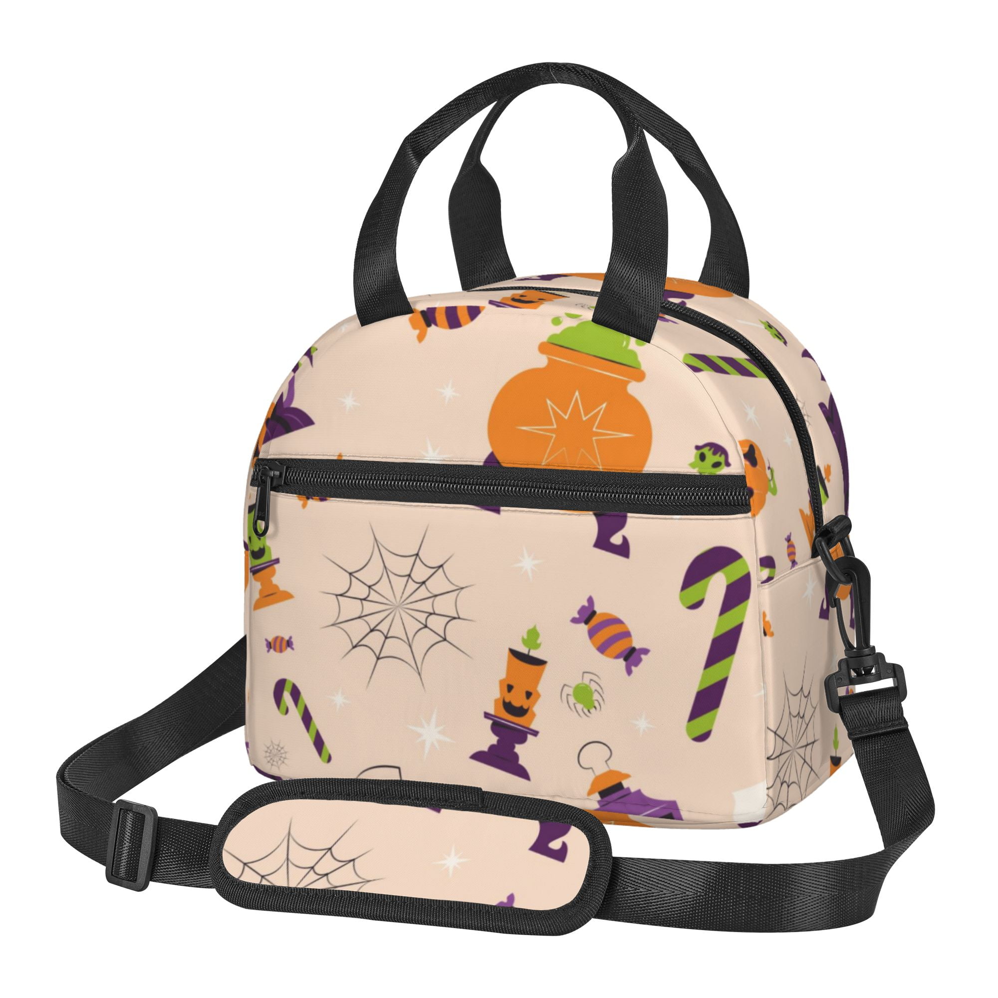 LNWH Halloween Season Spooky Celebration Pattern Lunch Bag, Reusable ...