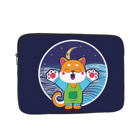 LNWH Japanese Cute Dog Pattern Laptop Sleeve, Notebook Computer Pocket Tablet Briefcase Carrying Bag, 10 inch Laptop Case