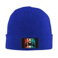 thumbnail image 1 of LNWH Knitted Acrylic Hat, Black Game Controller Pattern Winter Beanie Hat for Cold Weather, Blue, 1 of 4