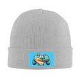 thumbnail image 1 of LNWH Knitted Acrylic Hat, Cartoon Game Controller Pattern Winter Beanie Hat for Cold Weather, Gray, 1 of 8