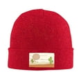 thumbnail image 1 of LNWH Knitted Acrylic Hat, Desert Cactus Pattern Winter Beanie Hat for Cold Weather, Red, 1 of 4