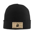 thumbnail image 1 of LNWH Knitted Acrylic Hat, Retro Snake Pattern Winter Beanie Hat for Cold Weather, Black, 1 of 8