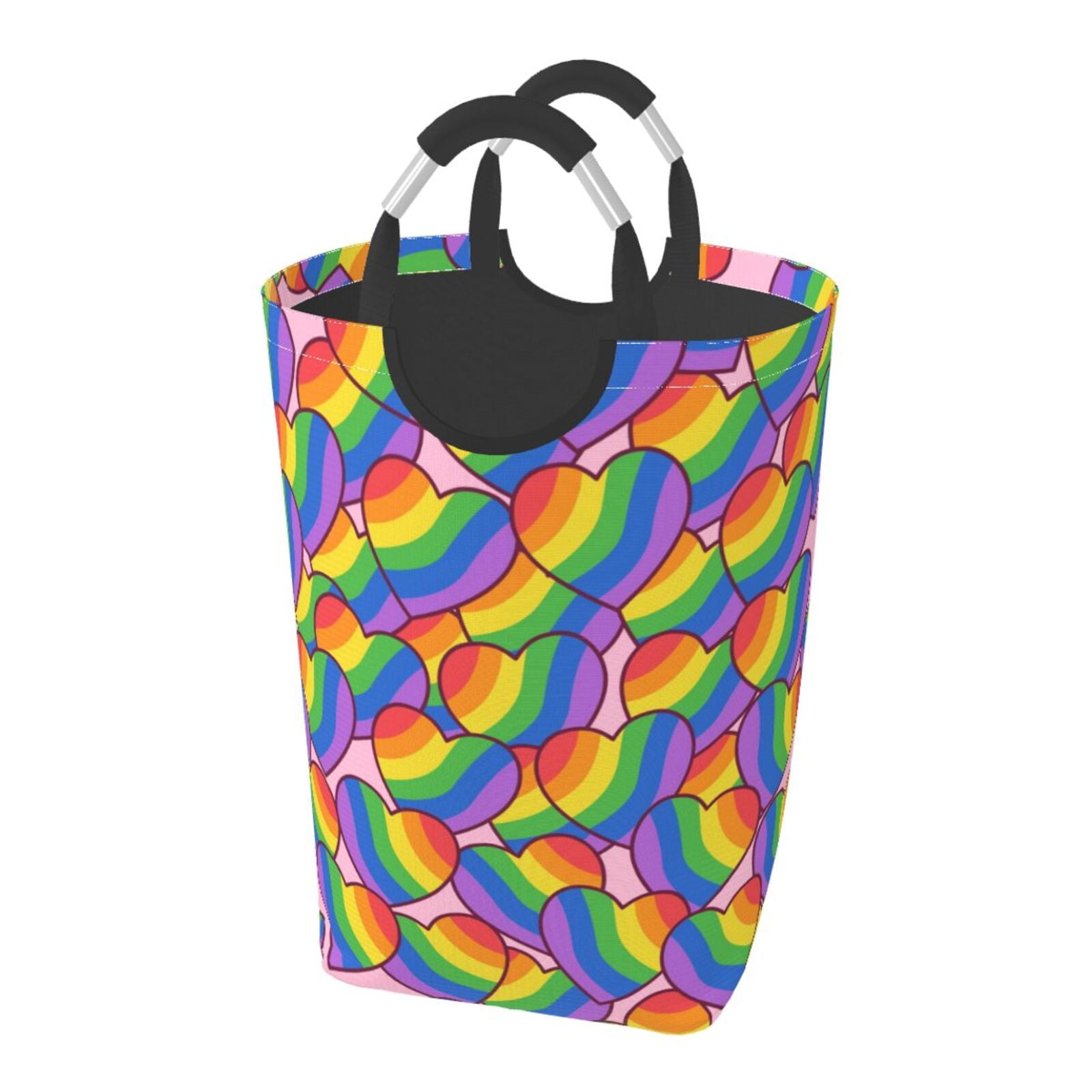 Valentine Heart Hippie Trippy Laundry Basket