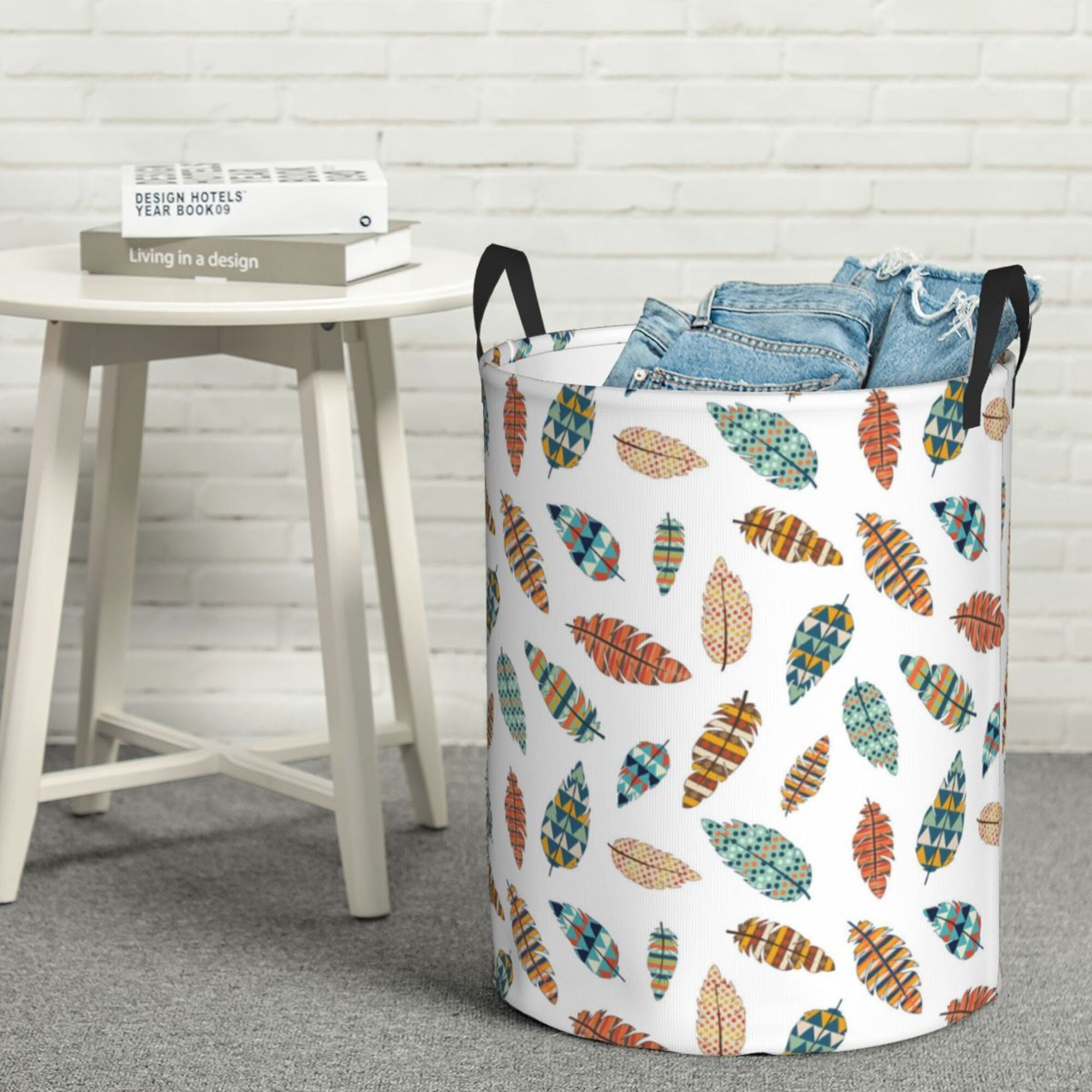 Multicolor Native Aztec Trippy Striped Laundry Basket
