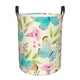 thumbnail image 1 of LNWH Laundry Basket, Butterflies Cartoon Art Pattern Foldable Laundry Hamper with Handles Waterproof, Small Size, 1 of 8