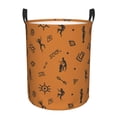 thumbnail image 1 of LNWH Laundry Basket, Cartoon African Culture Graffiti Pattern Foldable Laundry Hamper with Handles Waterproof, Small Size, 1 of 8