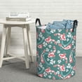 thumbnail image 1 of LNWH Laundry Basket, Cute Carp Floral Doodle Art Pattern Foldable Laundry Hamper with Handles Waterproof, Small Size, 1 of 8
