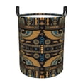 thumbnail image 1 of LNWH Laundry Basket, Egyptian Abstract Art Pattern Foldable Laundry Hamper with Handles Waterproof, Small Size, 1 of 8