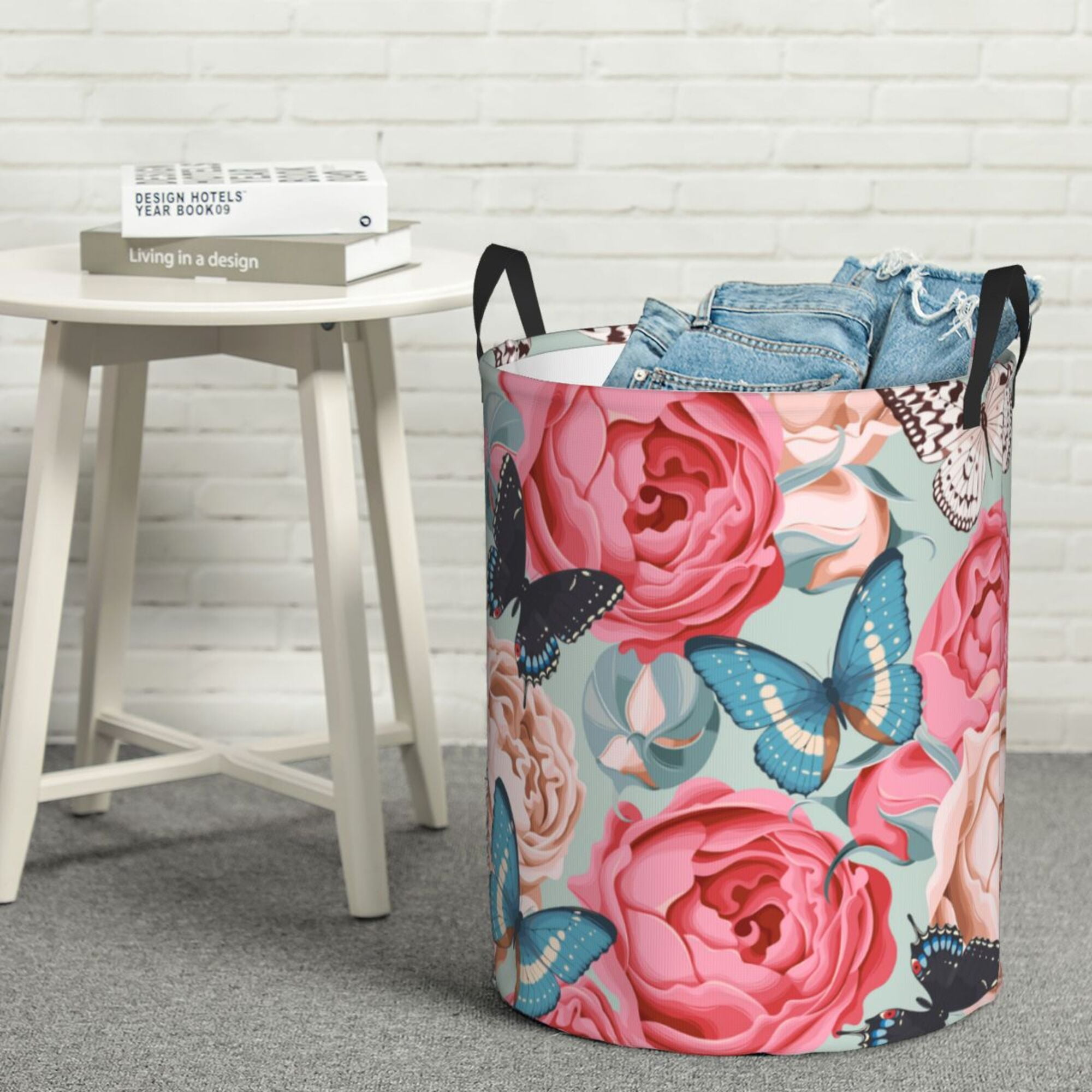 Hawaiian Bird Floral Print Laundry Basket
