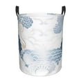 thumbnail image 1 of LNWH Laundry Basket, Wave Traditional Pattern Foldable Laundry Hamper with Handles Waterproof, Medium Size, 1 of 8