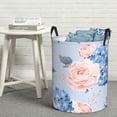 thumbnail image 1 of LNWH Laundry Basket with Handles,Waterproof Roses Hydrange Flower Background Pattern Foldable Laundry Hamper, Small Size, 1 of 8