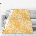 thumbnail image 1 of LNWH Modern Yellow Abstract Swirl Pattern Throw Blanket, Flannel Sofa Blankets for All Seasons, 60"x50", 1 of 8