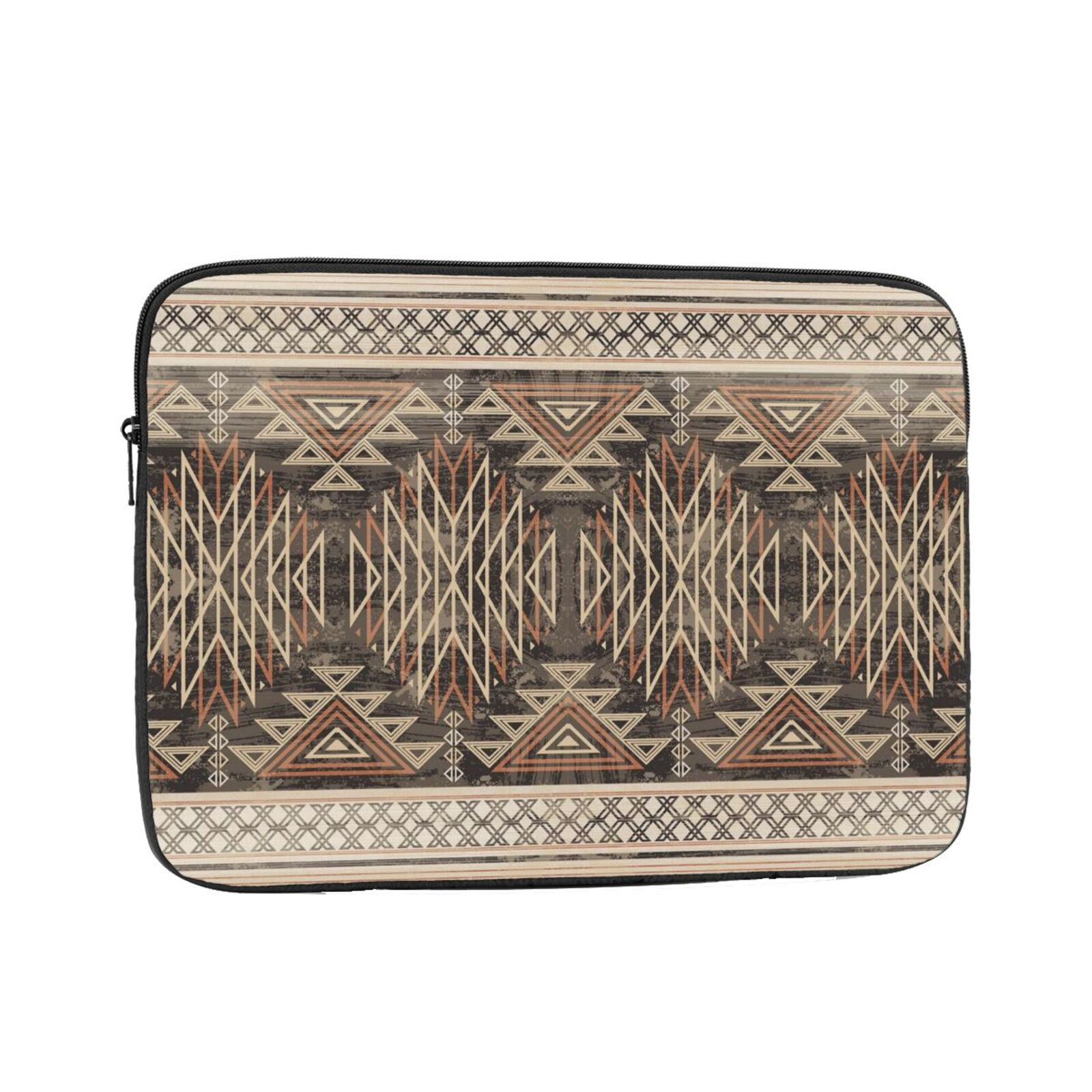 LNWH Native Indonesian Aztec Grey Pattern Laptop Sleeve, Notebook ...