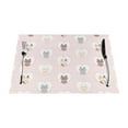 thumbnail image 1 of LNWH Pink Cute Cat Pattern Placemats, 1 PCS Heat Resistant Washable PVC Table Mats, 18"x12", 1 of 6