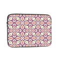 thumbnail image 1 of LNWH Pink Floral Motif Tribal Pattern Laptop Sleeve, Notebook Computer Pocket Tablet Briefcase Carrying Bag, 17 inch Laptop Case, 1 of 8