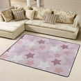 thumbnail image 1 of LNWH Pink Star Texture Abstract Rug for Bedroom Living Room, Non-Slip Soft Foldable Carpet, 63" x 48", 1 of 6